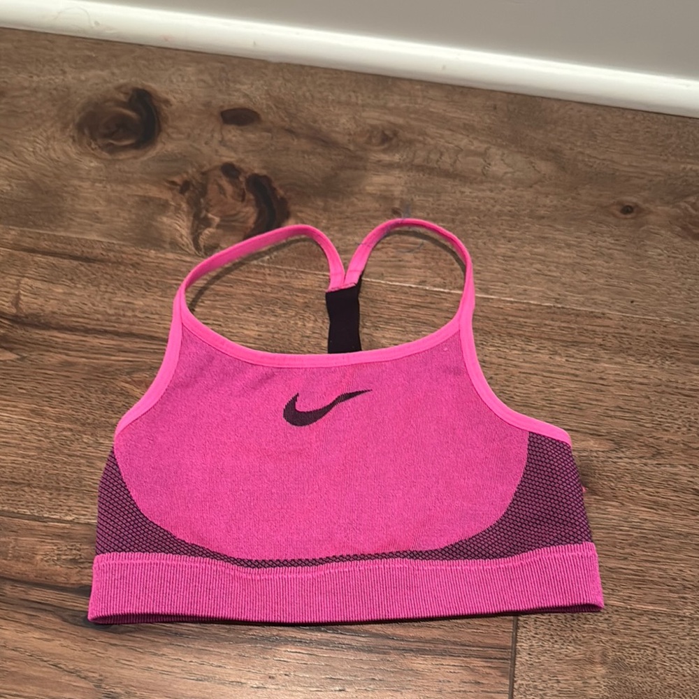 Nike Fuchsia and Black Sports Bra